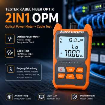 Taffware Alat Tester Kabel Fiber Optik 2in1 OPM Power Meter 6dBm - Mini-OPM