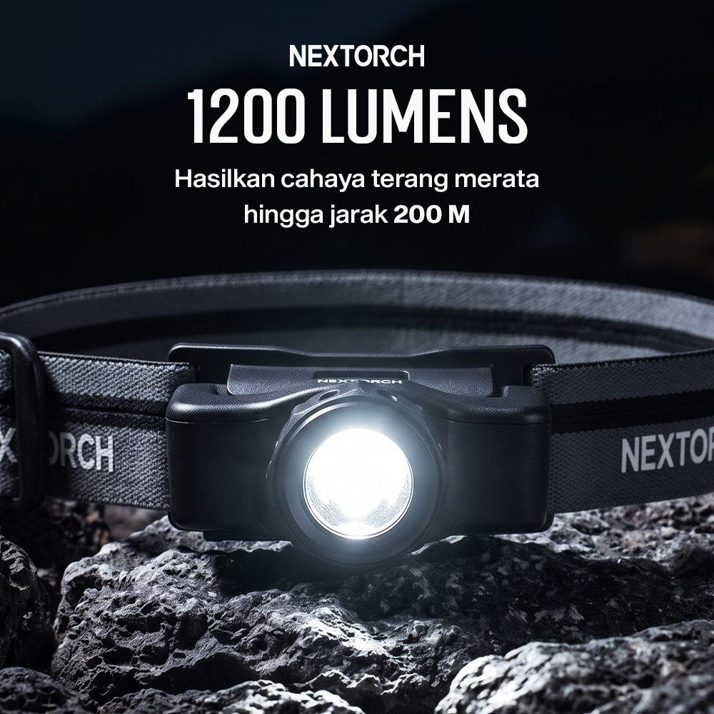 NEXTORCH Senter Kepala LED Headlamp Flashlight Outdoor 1200mAh - MAX STAR Gambar produk NEXTORCH Senter Kepala LED Headlamp Flashlight Outdoor 1200mAh - MAX STAR - 1