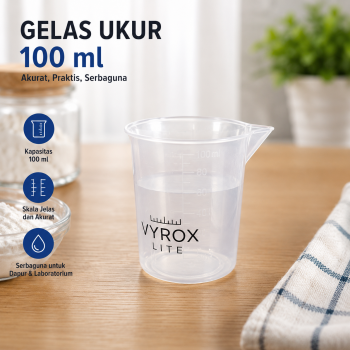VYROX LITE Gelas Ukur Plastik Dapur Laboratorium Measuring Cup - BR04