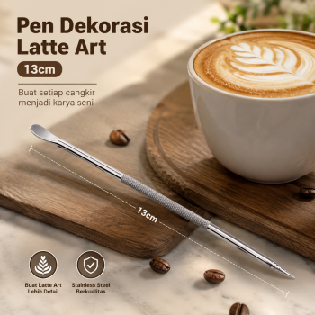 Gambar produk One Two Cups Jarum Pen Dekorasi Kopi Barista Latte Art Needle 13cm - F3F27