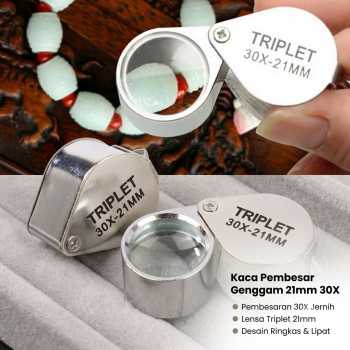 BSIDE Kaca Pembesar Handhled Magnifying Glass Lup Jewelers 21mm 30X - BS30