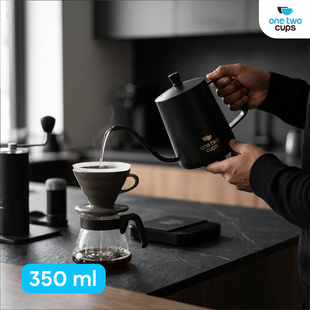 One Two Cups Teko Kopi Leher Angsa Gooseneck Pour Over Kettle 350ml - HS-10 Gambar produk One Two Cups Teko Kopi Leher Angsa Gooseneck Pour Over Kettle 350ml - HS-10 - 3