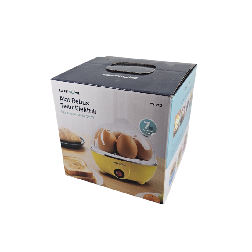 Gambar produk TaffHOME Alat Rebus Telur Listrik 7 Slot Mini Electric Egg Cooker 350W - YS-203 - Kemasan