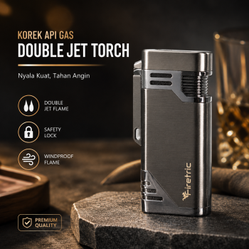 Firetric Korek Api Gas Double Jet Torch Windproof Lighter - PL-139