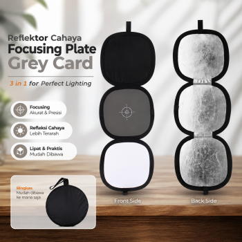 Gambar produk Fotodiox Reflektor Cahaya Fotografi Focusing Plate Grey Card TriFold - FT-31