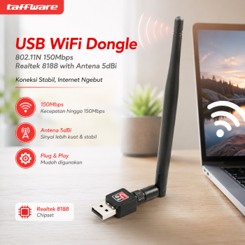 Taffware USB WiFi Dongle 802.11N 150Mbps with Antena 5dBi