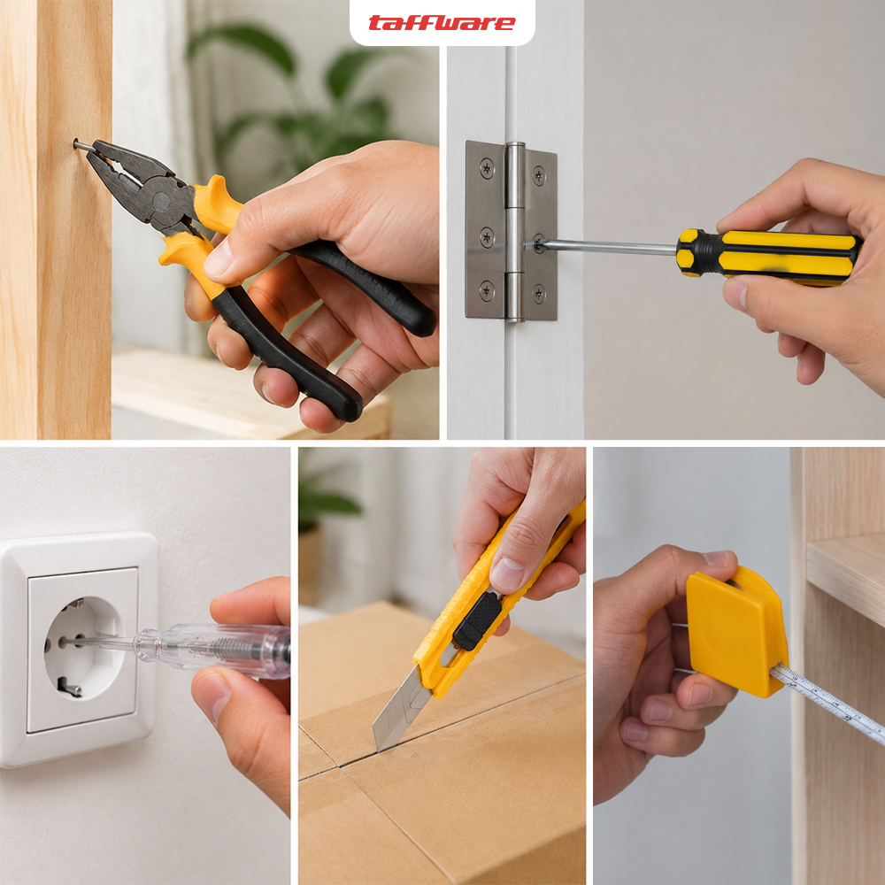 Gambar produk Taffware Tool Kit Set Perkakas Rumah Obeng Tang Cutter Kunci L 12in1 - KS-011 - 7