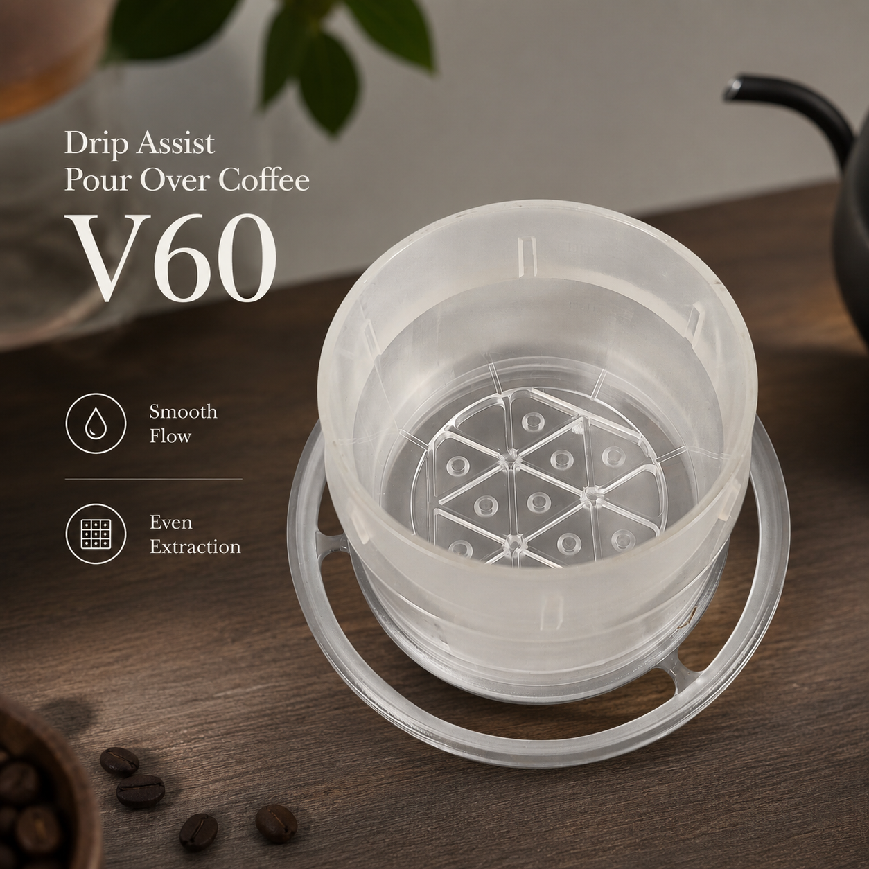 CAFEMASY Drip Assist Pour Over Coffee Dripper Shower Screen V60 - WS-10 Gambar produk CAFEMASY Drip Assist Pour Over Coffee Dripper Shower Screen V60 - WS-10 - 1