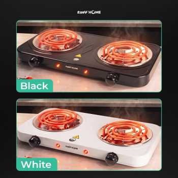 Gambar produk TaffHOME Kompor Listrik 2 Tungku Portable Coil Hot Plate 2000W - C2-2000-05 - 6