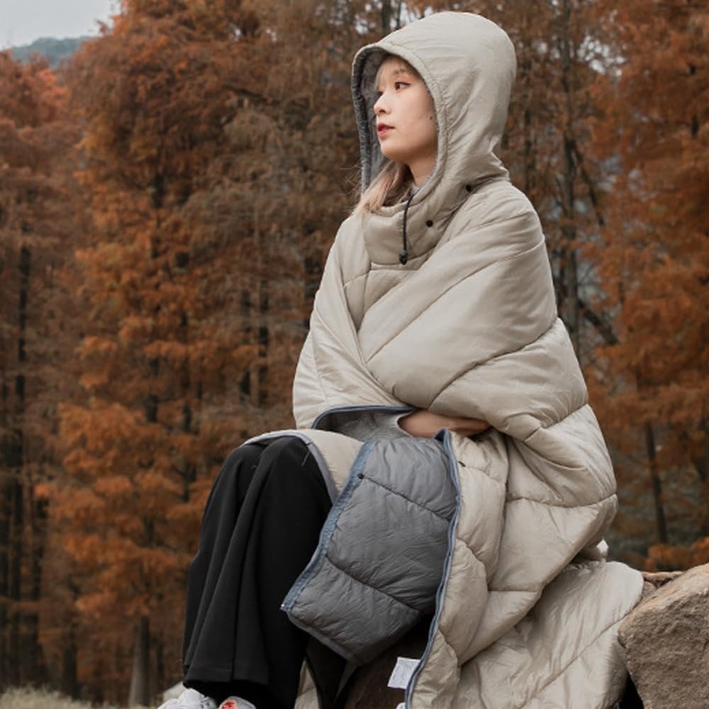 BEITAO Jaket Selimut Poncho Wearable Blanket Water Repellent Nylon - BH-1123 Gambar produk BEITAO Jaket Selimut Poncho Wearable Blanket Water Repellent Nylon - BH-1123 - 6