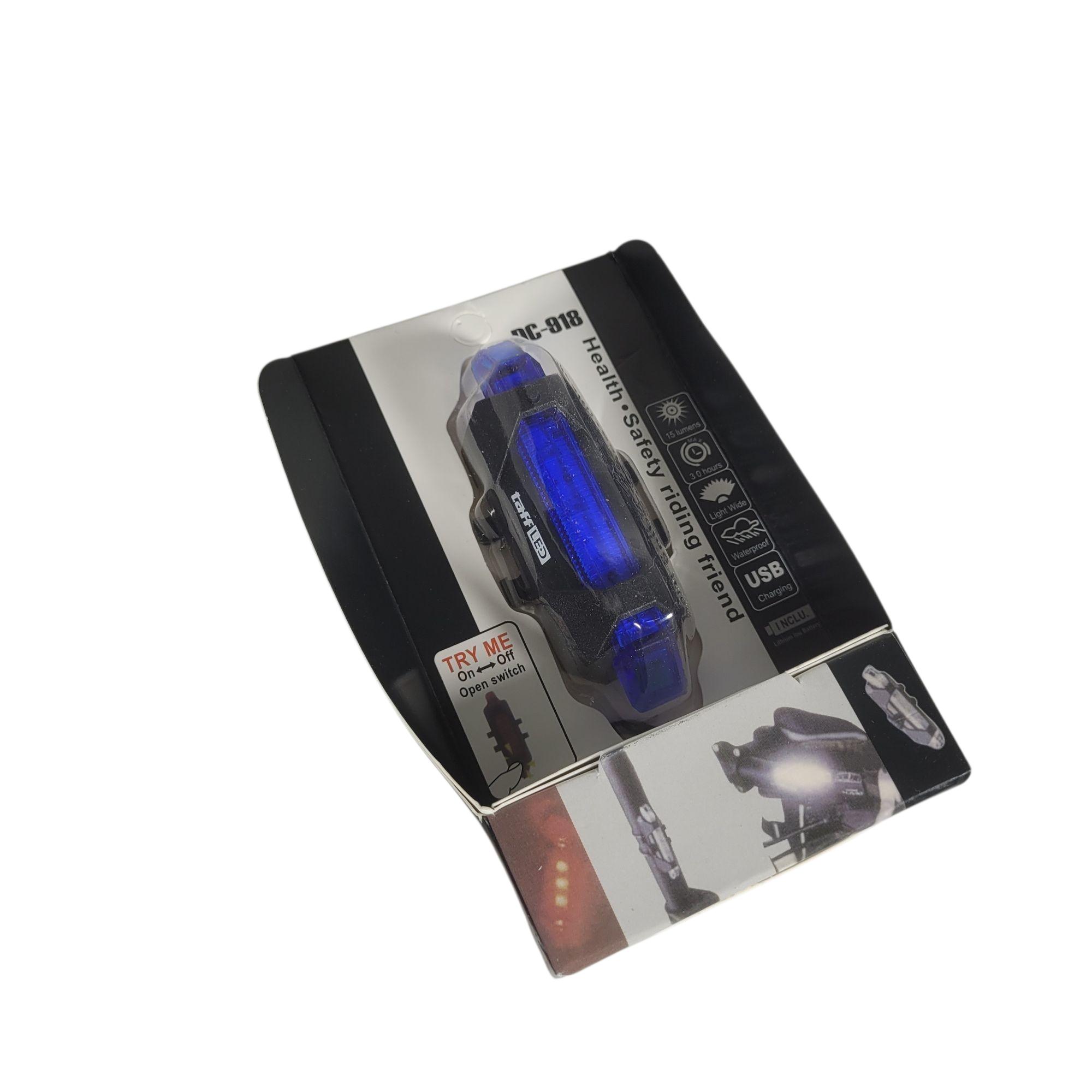 TaffLED Lampu Belakang Sepeda LED Rechargeable Tail Light 15 Lumens - DC-918 Gambar produk TaffLED Lampu Belakang Sepeda LED Rechargeable Tail Light 15 Lumens - DC-918 - 8