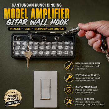 7ender Gantungan Kunci Dinding Model Amplifier Gitar Wall Hook - HIF4