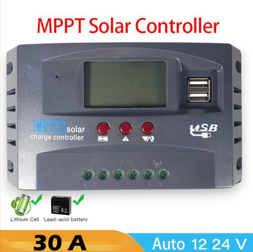 SolaBright Solar Charge Controller MPPT 2 USB Automatic 12V/24V 30A - HXC3 Gambar produk SolaBright Solar Charge Controller MPPT 2 USB Automatic 12V/24V 30A - HXC3 - 1