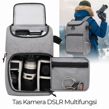 Andoer Tas Kamera Ransel DSLR Waterproof with Tripod Storage - B10