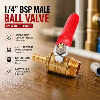 MAX Ball Valve Kuningan Stop Kran Air Nepel Selang Pagoda Brass Iron - DN8