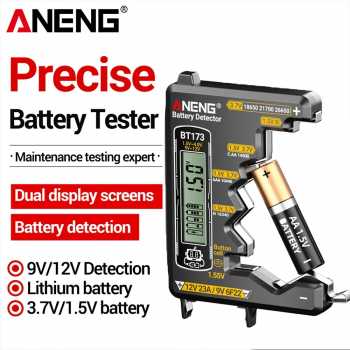 ANENG Alat Ukur Baterai Digital Battery Tester Button 9V 12V AA AAA - BT173