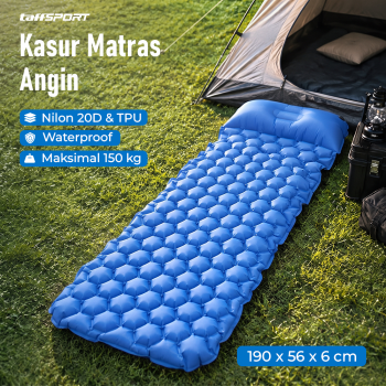 TaffSPORT Kasur Matras Angin Manual Sleeping Pad Waterproof Single - SB-10