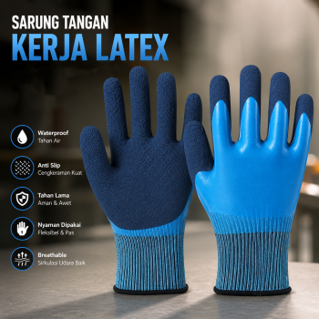 SHANDO Sarung Tangan Kerja Industrial Double Layer Latex Safety Gloves - A310