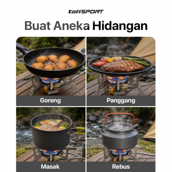 Gambar produk TaffSPORT Kompor Gas Portable Lipat Ultralight Camping Stove Outdoor - WSS-201 - 5