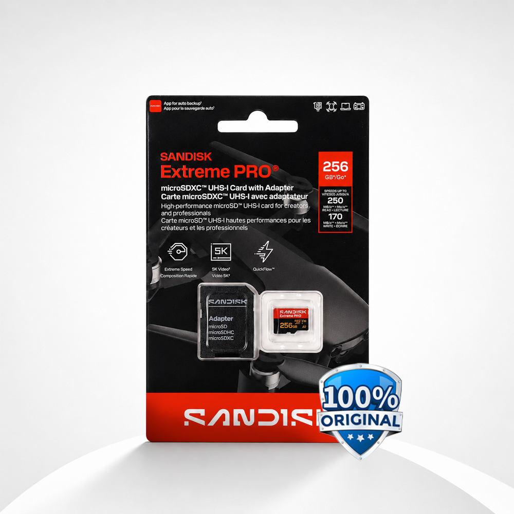 Gambar produk SanDisk Extreme Pro microSDXC UHS-I U3 V30 250MB/s 256GB - SDSQXCJ - Utama