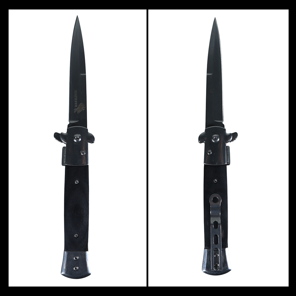 KNIFEZER Pisau Saku Lipat Folding Portable Knife Tool Wood Grip - S12 Gambar produk KNIFEZER Pisau Saku Lipat Folding Portable Knife Tool Wood Grip - S12 - 2