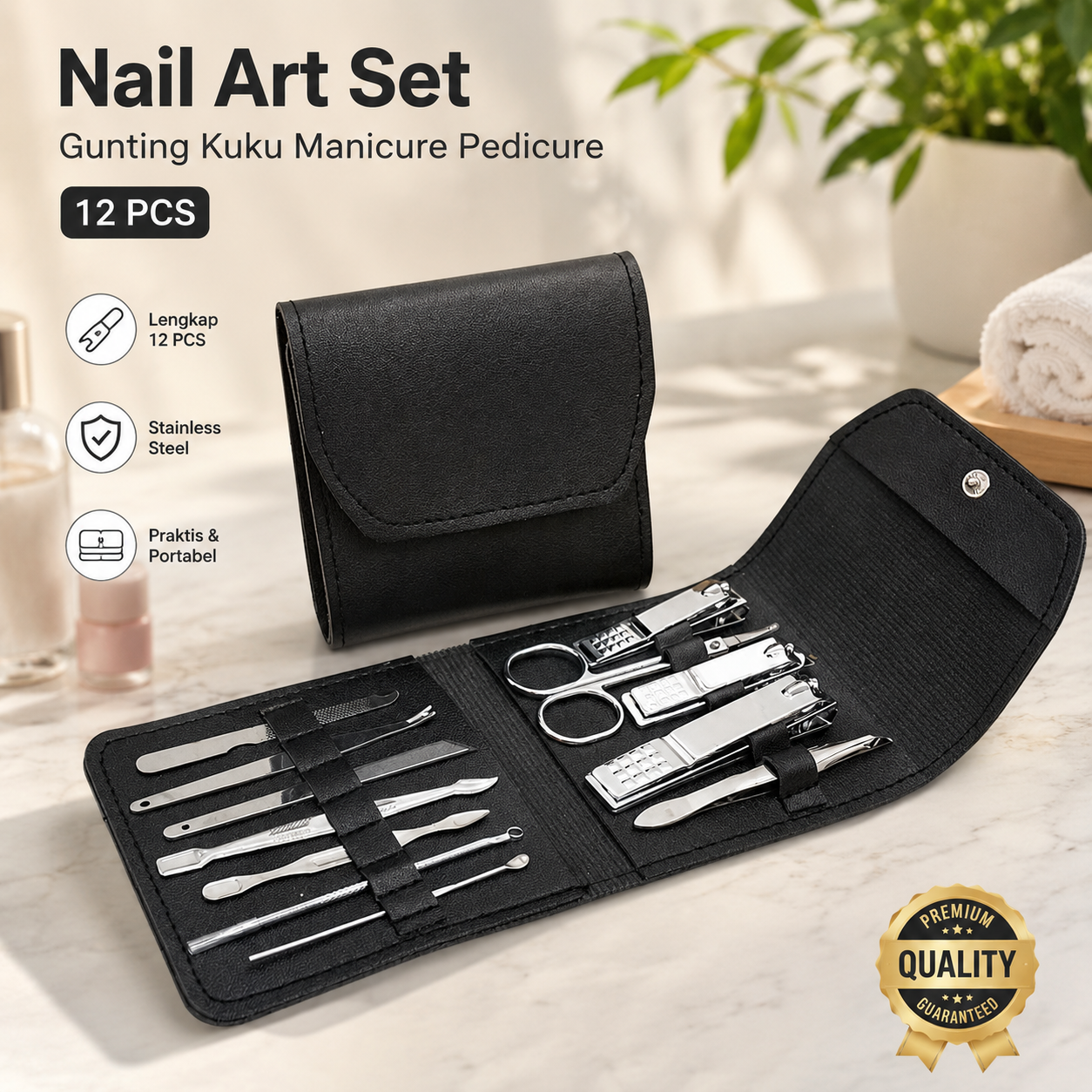 Wattson&Webb Nail Art Set Gunting Kuku Manicure Pedicure 12 PCS - B07T Gambar produk Wattson&Webb Nail Art Set Gunting Kuku Manicure Pedicure 12 PCS - B07T - Utama
