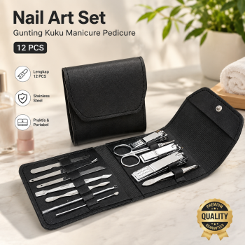 Gambar produk Wattson&Webb Nail Art Set Gunting Kuku Manicure Pedicure 12 PCS - B07T
