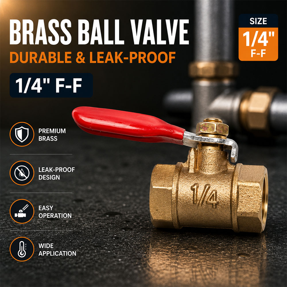 NFJM Ball Valve Stop Keran Mini Copper Gas Water Long Nose Handle Female to Female 1/4 - DN20 Gambar produk NFJM Ball Valve Stop Keran Mini Copper Gas Water Long Nose Handle Female to Female 1/4 - DN20 - Utama