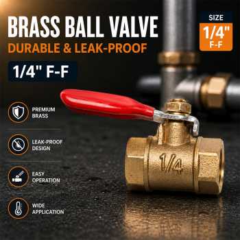 NFJM Ball Valve Stop Keran Mini Copper Gas Water Long Nose Handle - DN20