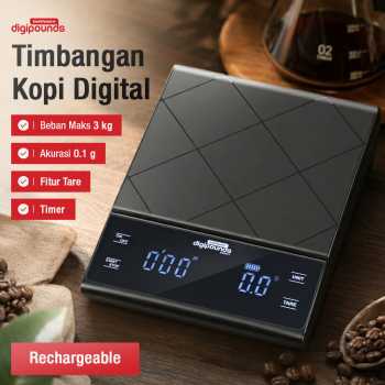 Gambar produk Taffware Digipounds Timbangan Kopi Digital USB Coffee Scale 0.1g 3kg - EK6012