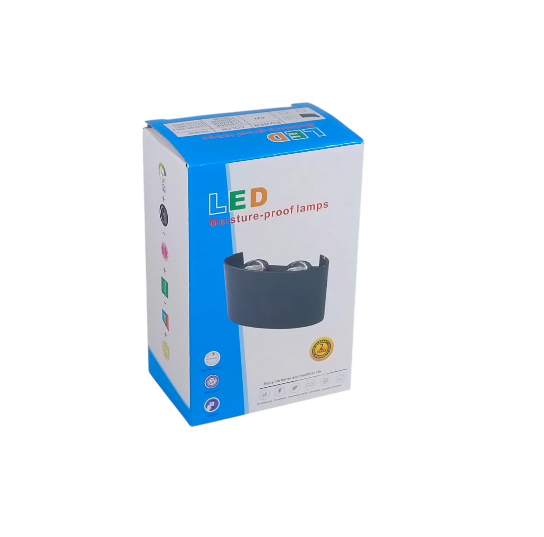 TaffLED Lampu Dinding Hias Outdoor Aluminium 4W 4 LED Warm White - B053 Gambar produk TaffLED Lampu Dinding Hias Outdoor Aluminium 4W 4 LED Warm White - B053 - Kemasan