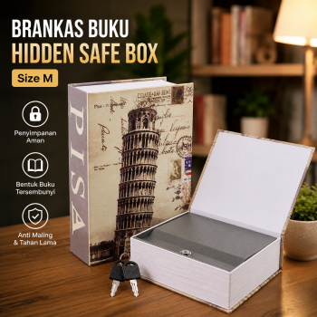 TaffGUARD Brankas Buku Novel Manual Hidden Safe Box Anti Maling Size M - KB-20L