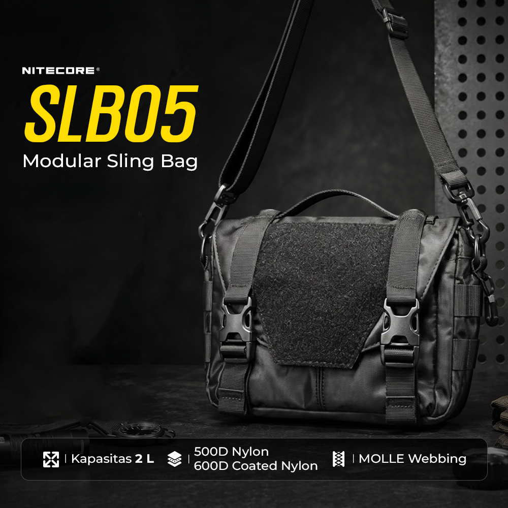 NITECORE Tas Sling Bag Tactical Modular Lightweight 500D Nylon 2L - SLB05 Gambar produk NITECORE Tas Sling Bag Tactical Modular Lightweight 500D Nylon 2L - SLB05 - Utama