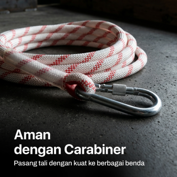 Gambar produk Tali Paracord Tenda Outdoor Rope Steel Buckle 12mm 20M - SC12 - 4