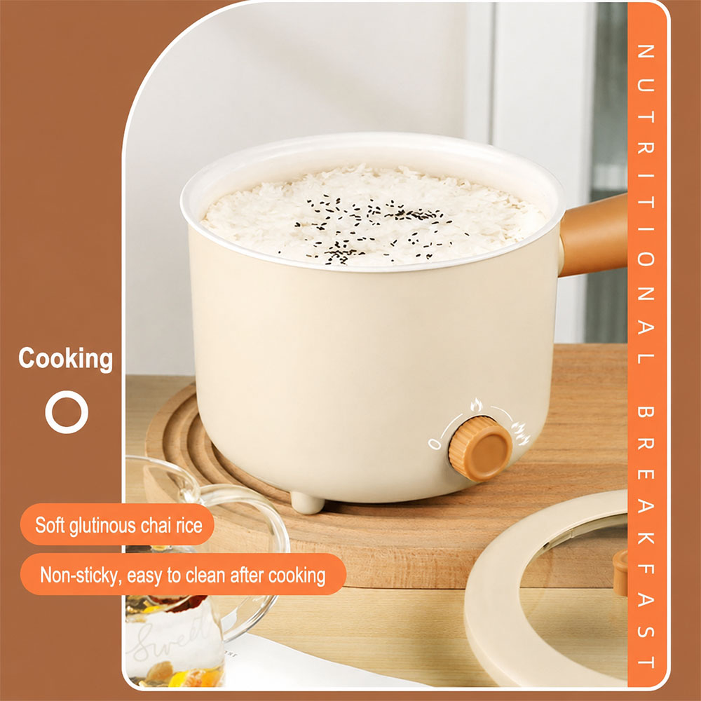 TaffHOME Panci Listrik Multifungsi Electric Pan NonStick 1.7L 700W - JKS18 Gambar produk TaffHOME Panci Listrik Multifungsi Electric Pan NonStick 1.7L 700W - JKS18 - 3