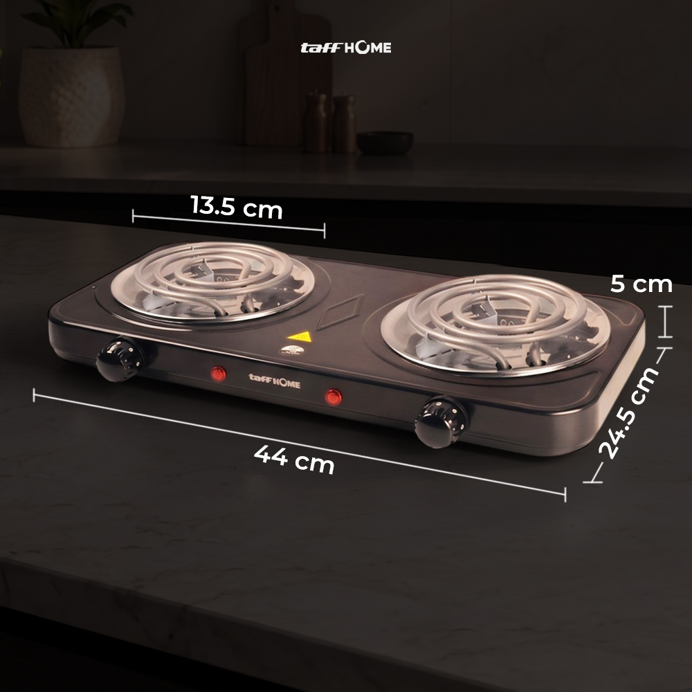 Gambar produk TaffHOME Kompor Listrik 2 Tungku Portable Coil Hot Plate 2000W - C2-2000-05 - 8
