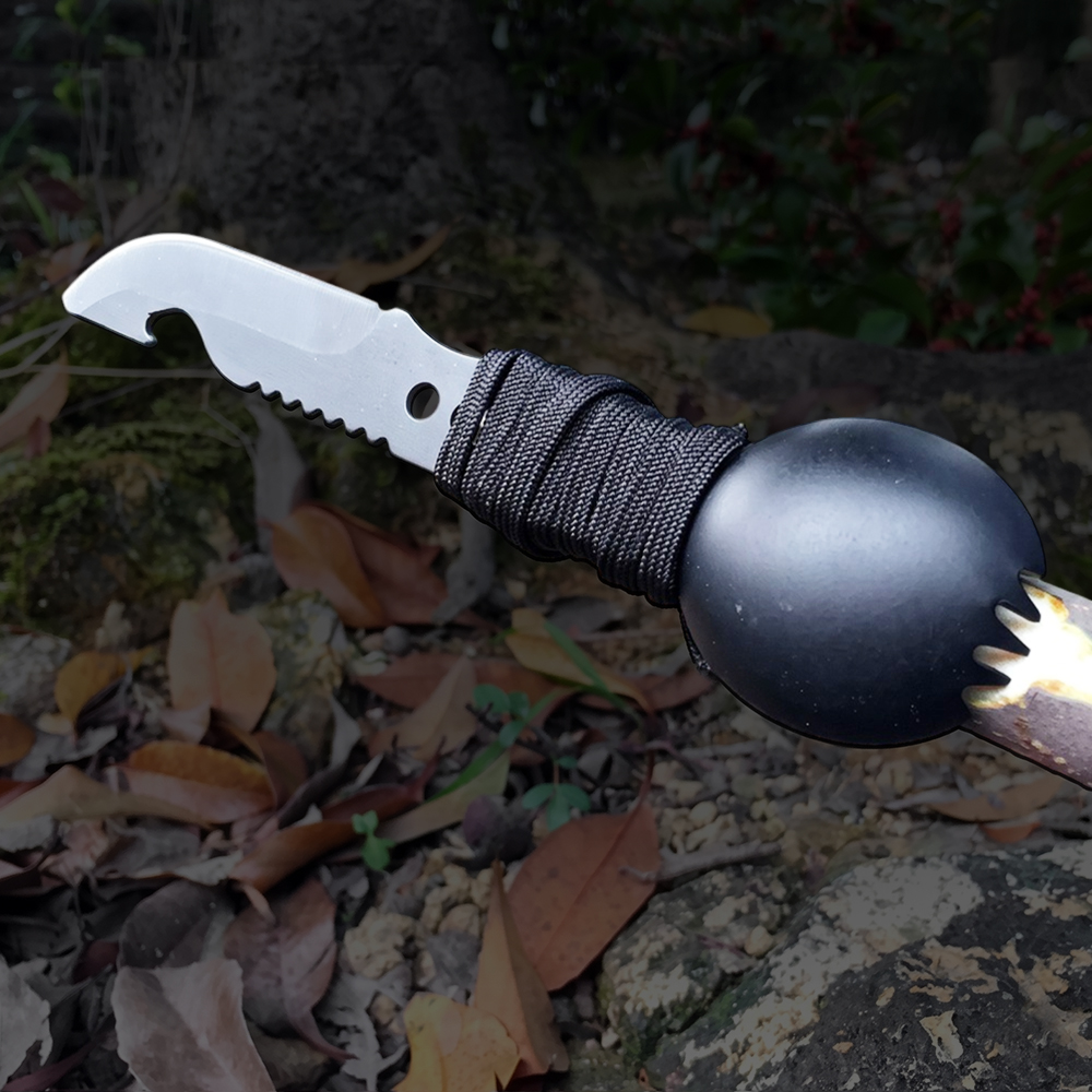 Gambar produk Petrified Fish Sendok Pisau Outdoor Camping EDC Tools - LX709 - 5