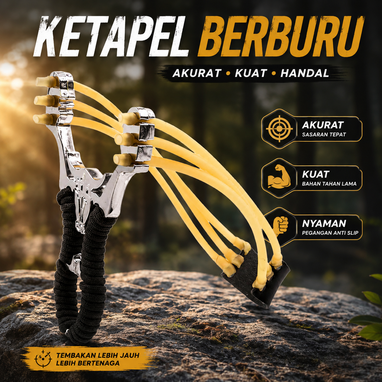 Gambar produk Ketapel Berburu Powerful Outdoor Slingshot - YR016 - Utama