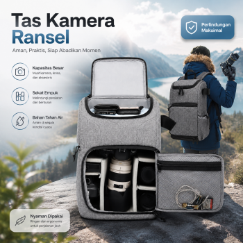 Andoer Tas Kamera Ransel DSLR Waterproof with Tripod Storage - B10