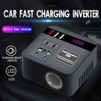 Gambar produk Taffware Power Inverter Mobil DC to DC 12/24V to 110/220V 100W - EA851