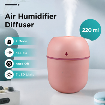 Taffware HUMI Air Humidifier Mini Ultrasonic Aroma Diffuser LED 220ml - GB476