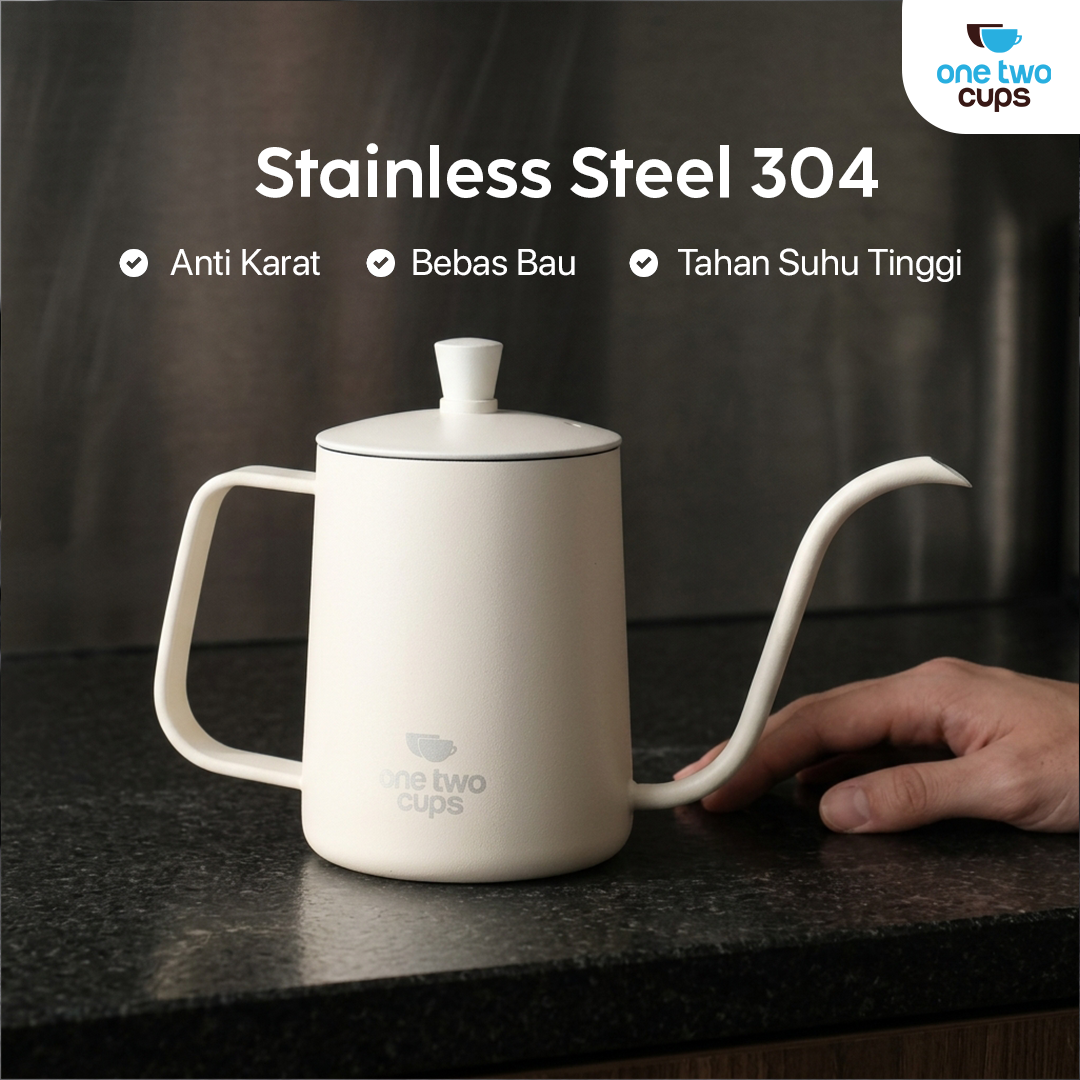 Gambar produk One Two Cups Teko Kopi Leher Angsa Gooseneck Pour Over Kettle 350ml - AA0450 - 2