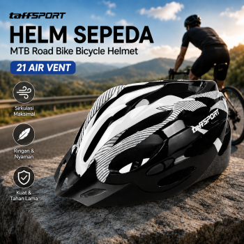 TaffSPORT Helm Sepeda MTB Road Bike Bicycle Helmet 21 Air Vent - X10