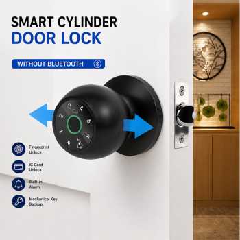 GHome Smart Cylinder Door Lock Fingerprint Card Alarm Tuya App - Q7