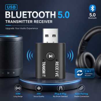 DigRepair USB Dongle Bluetooth 5.0 Transmitter Receiver - YET-TR6
