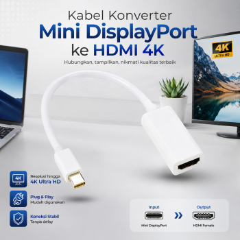 Gambar produk Kabel Konverter Mini Display Port ke HDMI Female Adaptor