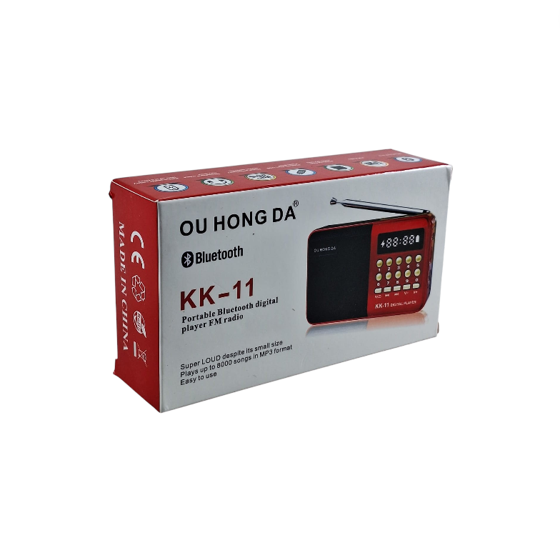 Gambar produk OU HONG DA Portable FM Radio Player Speaker TF Card - KK-11 - Kemasan
