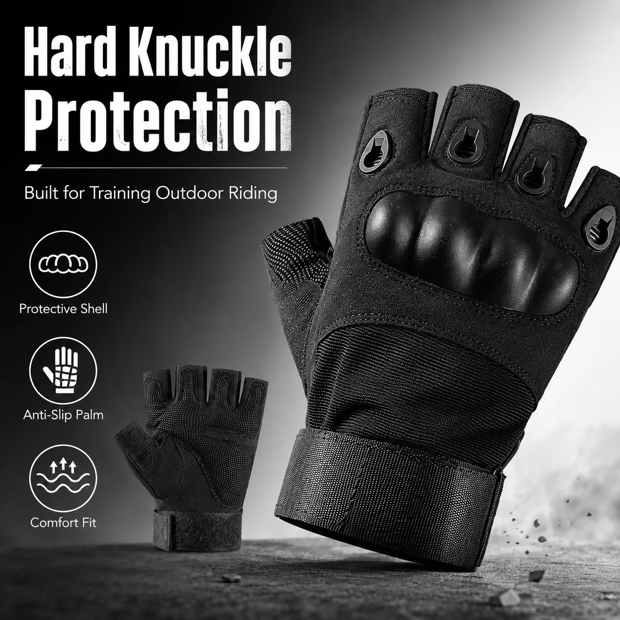 Black Eagle Sarung Tangan Tactical Gloves Fingerless Size L - A1 Gambar produk Black Eagle Sarung Tangan Tactical Gloves Fingerless Size L - A1 - Utama