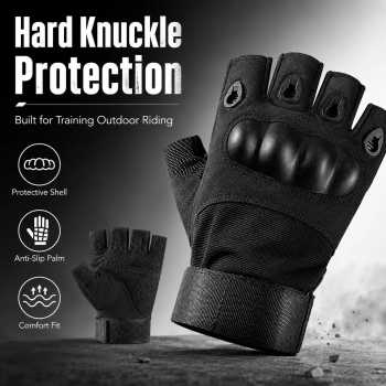 Gambar produk Black Eagle Sarung Tangan Tactical Gloves Fingerless Size L - A1