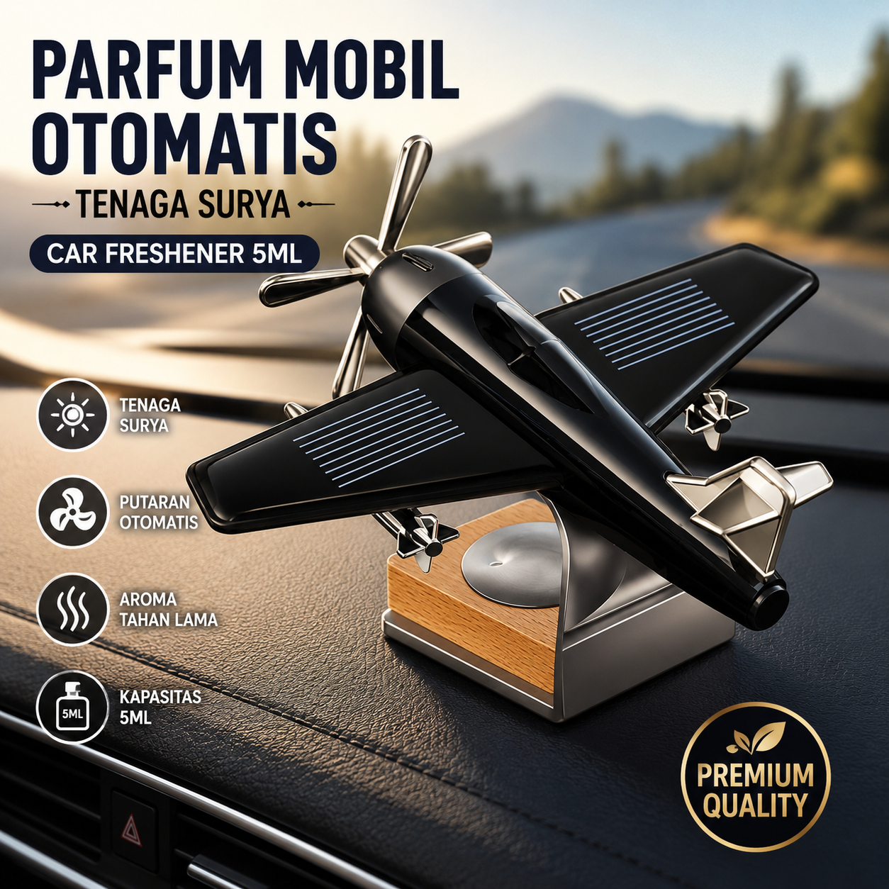 Gambar produk PGY Parfum Mobil Otomatis Tenaga Surya Car Freshener 5ml - P44 - Utama